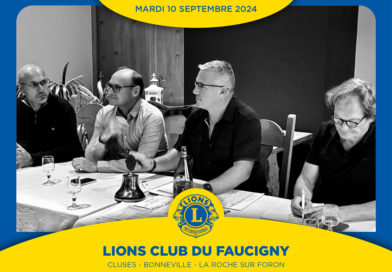 Christophe Devaud, nouveau président du Lions Club du Faucigny lors de la première réunion du 10 septembre 2024