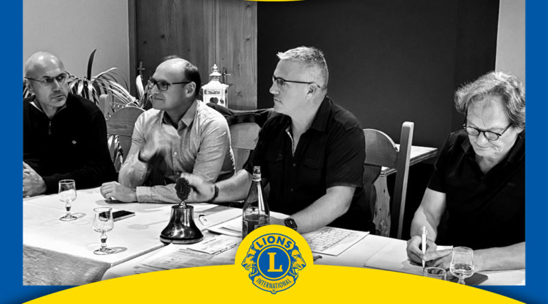 Christophe Devaud, nouveau président du Lions Club du Faucigny lors de la première réunion du 10 septembre 2024